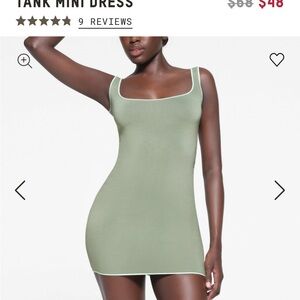 SKIMS Seamless Modal Tank Mini Dress-Size L/XL in color mineral